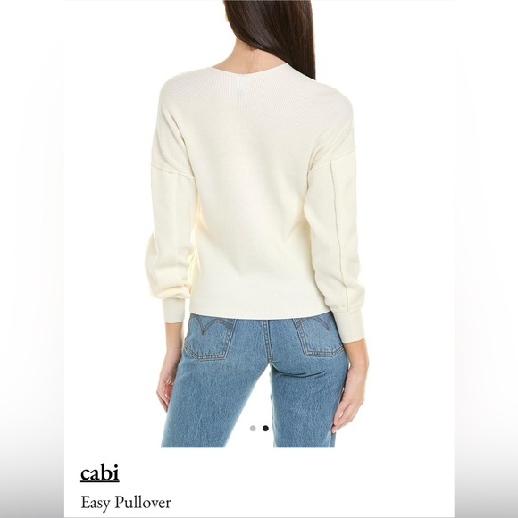 Cabi Easy Pullover in vintage white. New with tag. Size small. - Picture 5 of 7